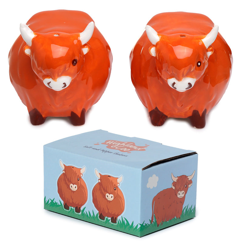 Highland Coo Ceramic Shakers for Gift Giving