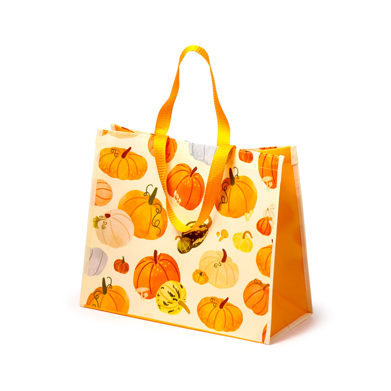 Stylish Autumn Harvest Reusable Shopping Bag in use