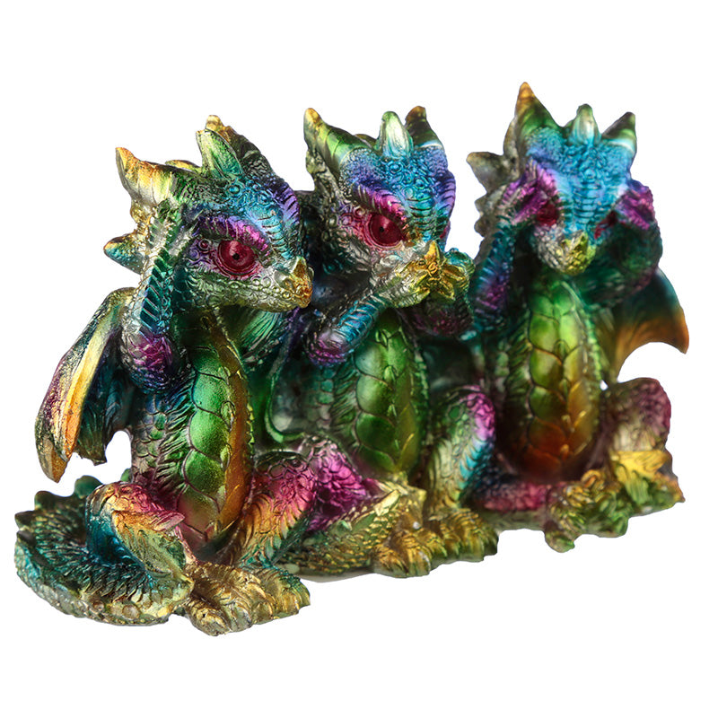 Enchanting Rainbow Dragon Figurine for Home Decor