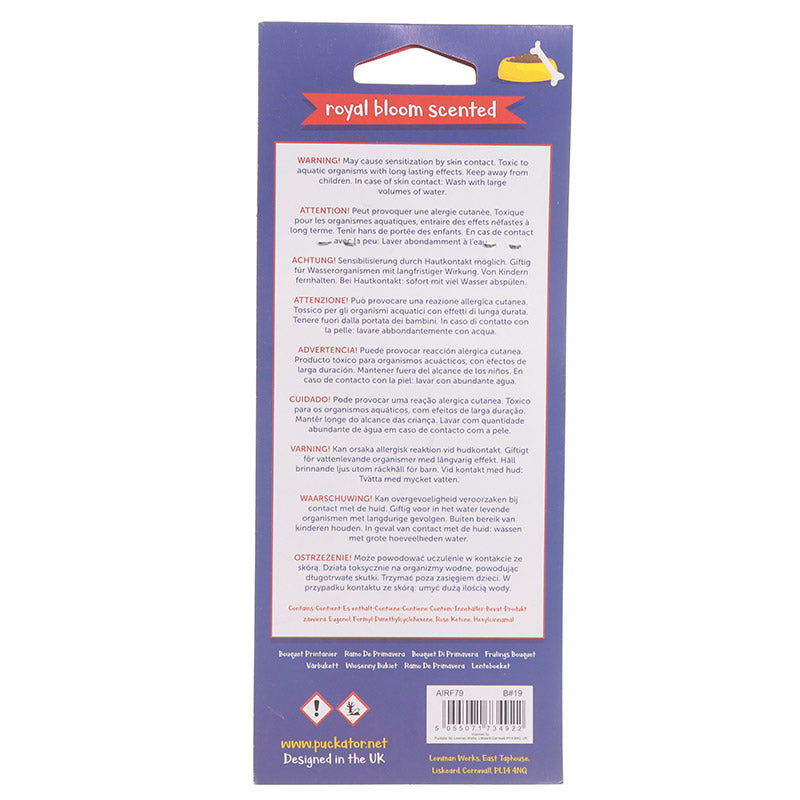 Royal Bloom Scented Queen & Corgi Air Freshener displayed on shelf