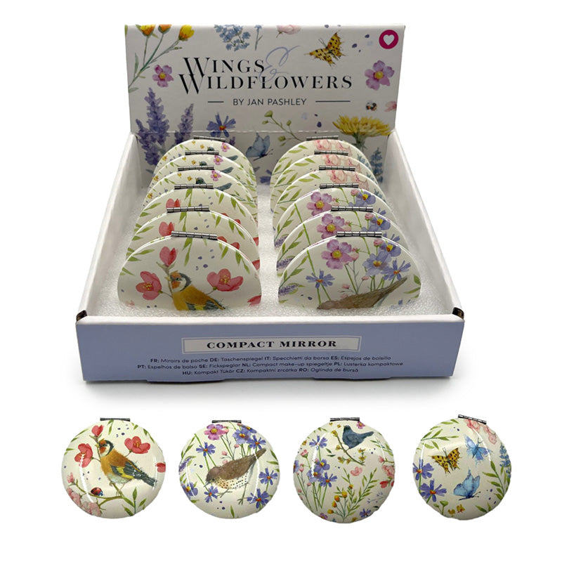 Jan Pashley Wings & Wildflowers Compact Mirror