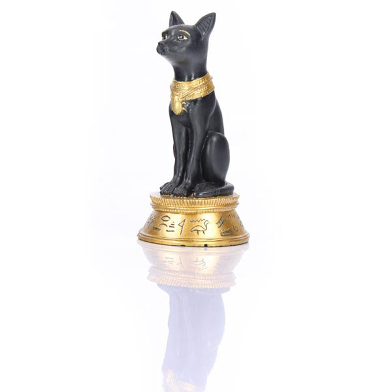 Collectible Black and Gold Bast Figurine