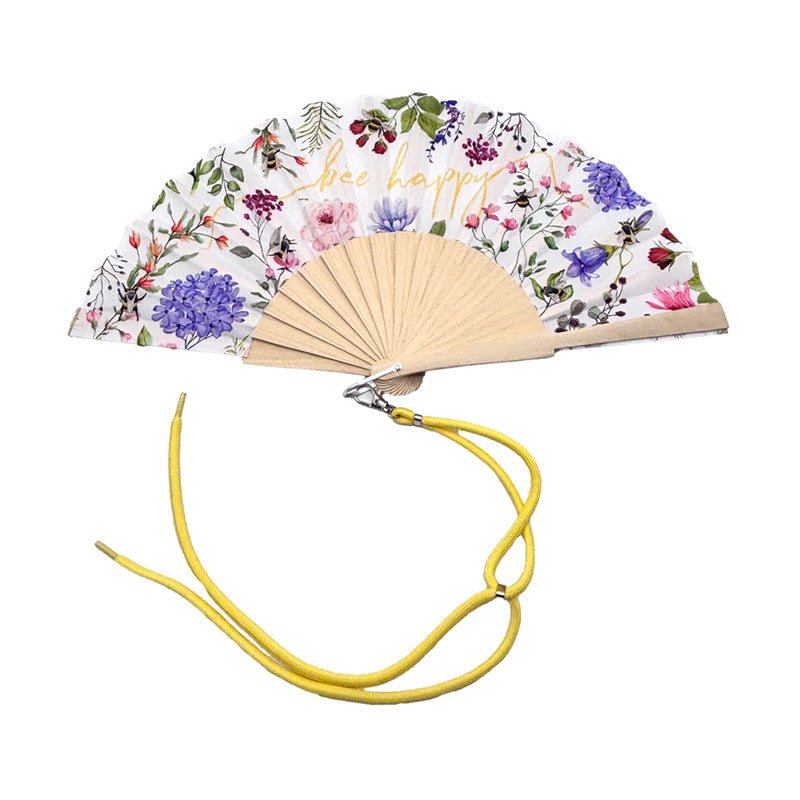 Nectar Meadows Folding Hand Fan displayed as home decor