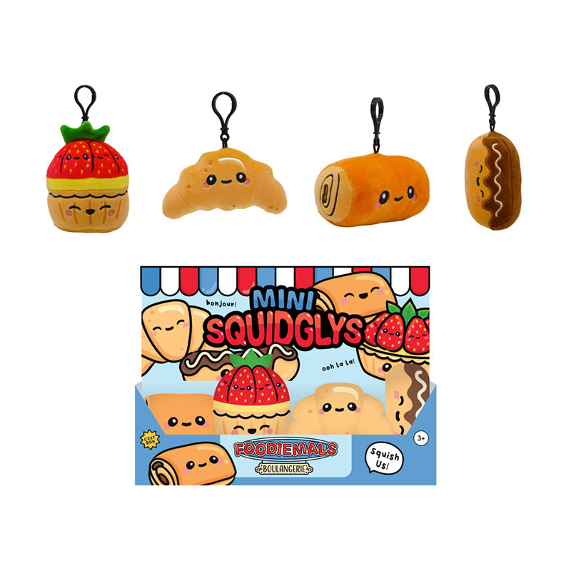 Squidglys Plush Mini Keyring from Foodiemals Boulangerie collection