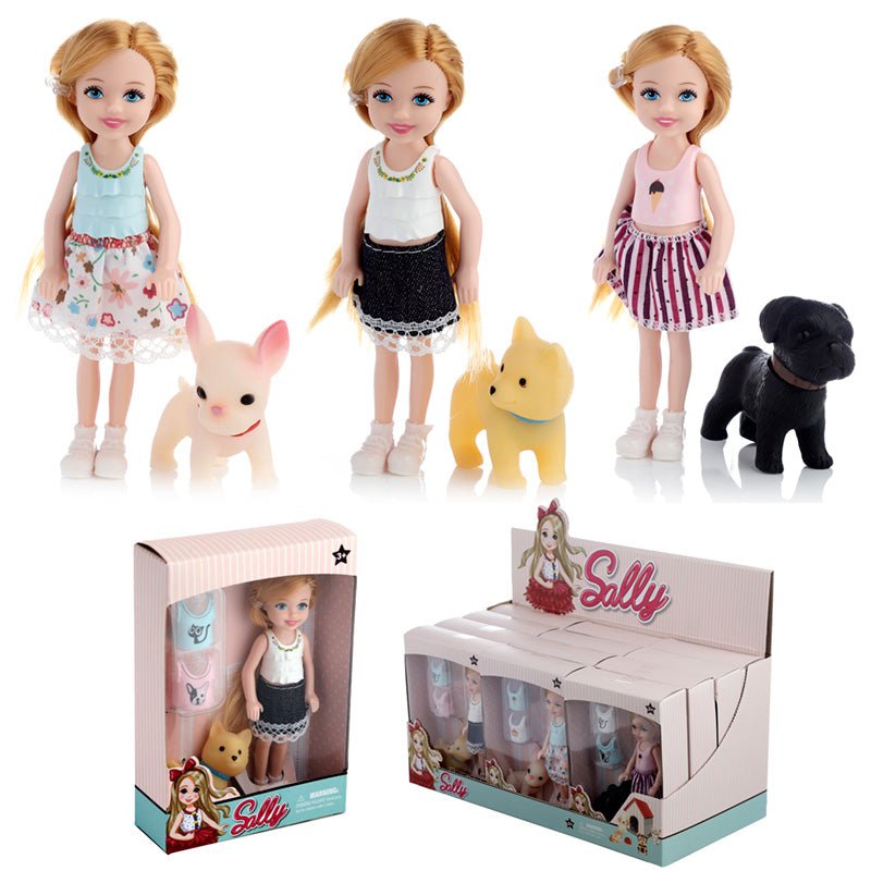 Sally Doll with dog, perfect gift for children
