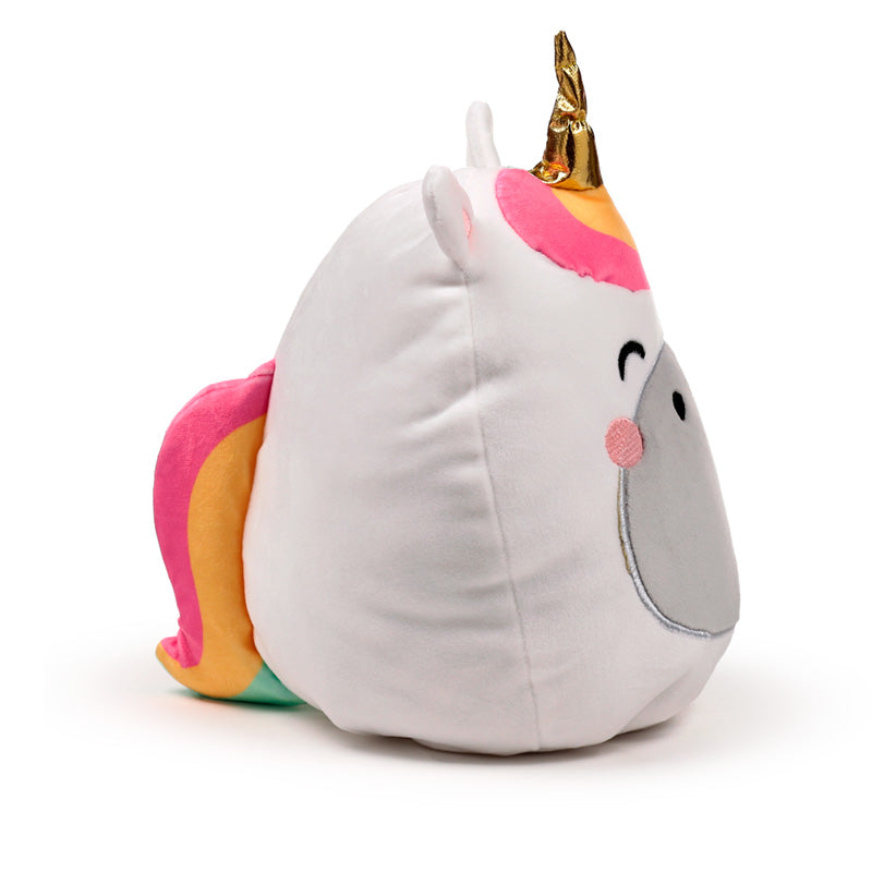 Astra the Unicorn plush toy with vibrant colours