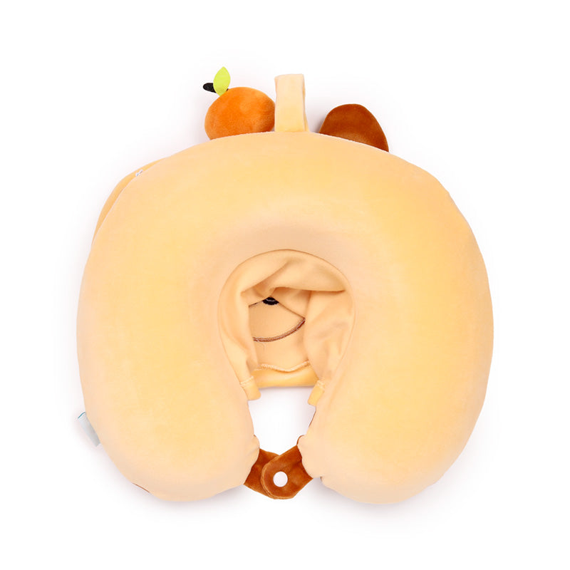 Hoodeazzz Travel Pillow & Hood - Duke the Capybara on a travel bag