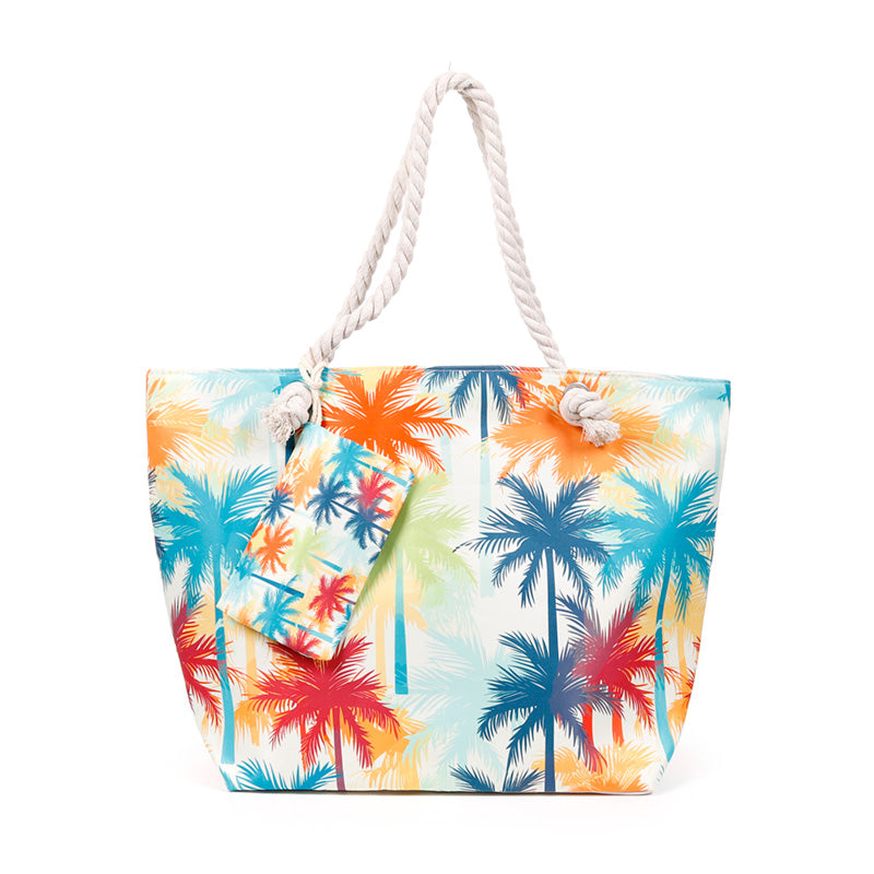 Pouch from Beach Bag & Pouch Set with Palm Tree Design
