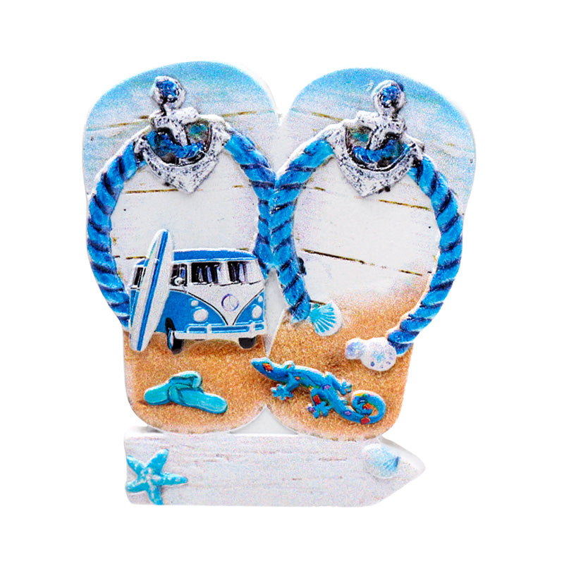 Bright and Cheerful Flip Flop Beach Magnet