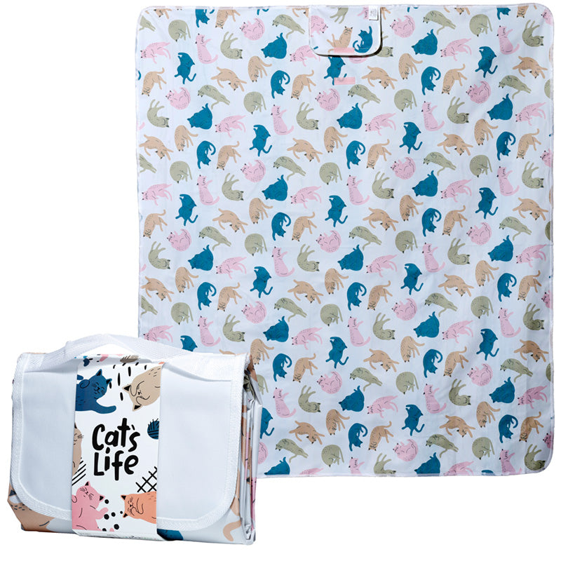 Cat's Life Picnic Blanket perfect for outdoor gatherings