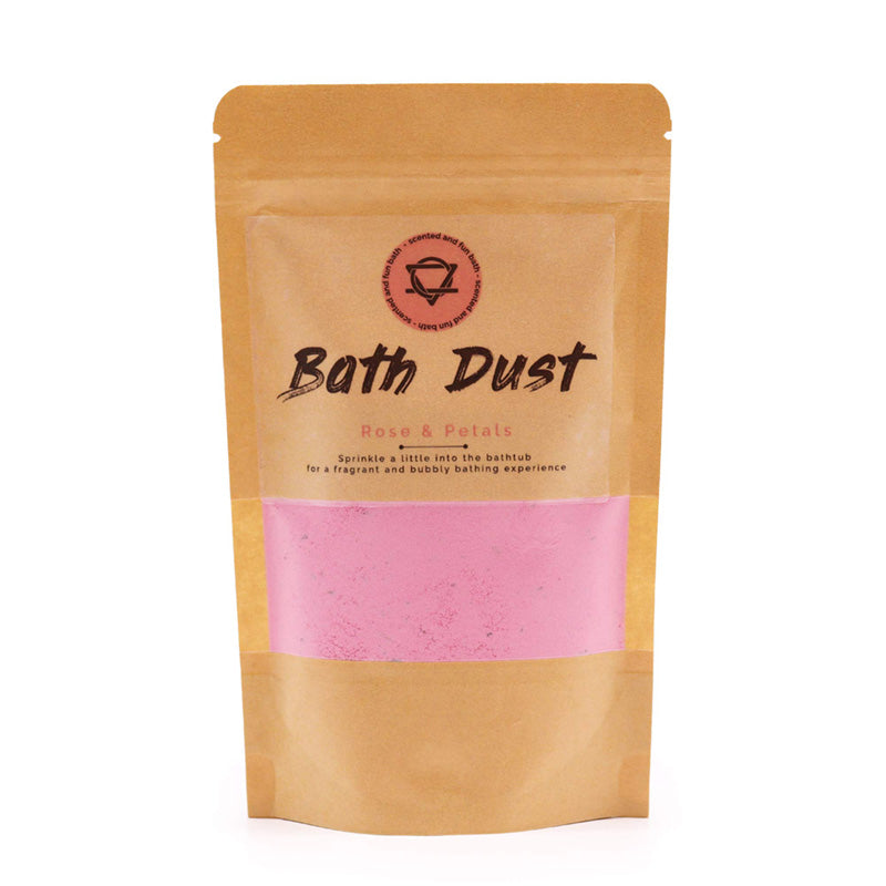 Handmade Bath Dust - Rose with natural ingredients and rose petals