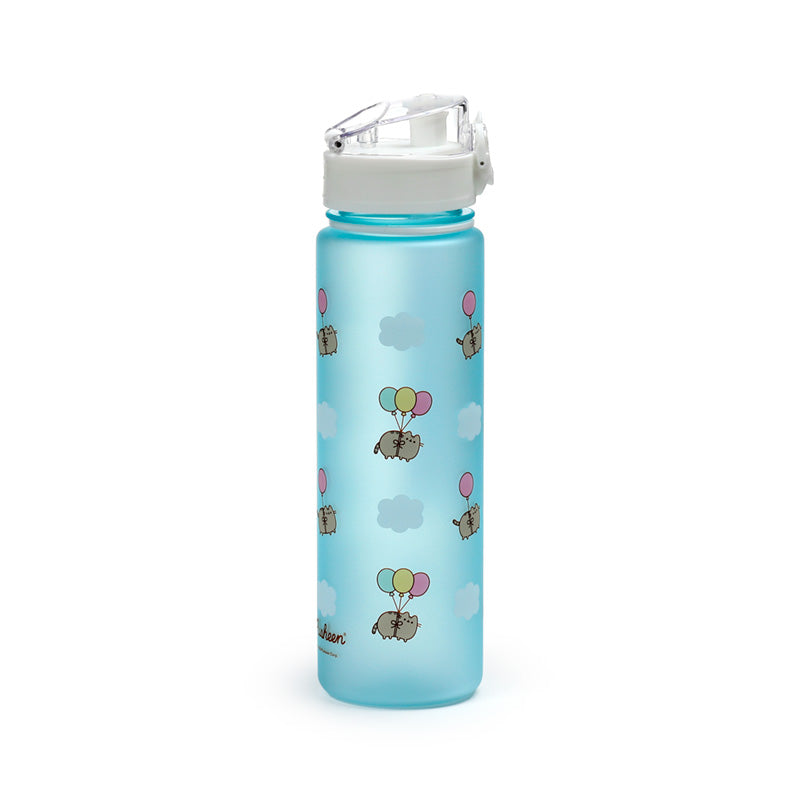 Pusheen the Cat Balloons Water Bottle displayed with other collectibles
