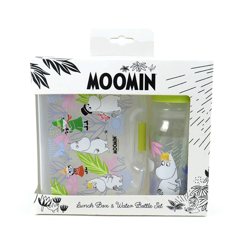 Moomin Lunch Box and Water Bottle Set featuring whimsical designs
