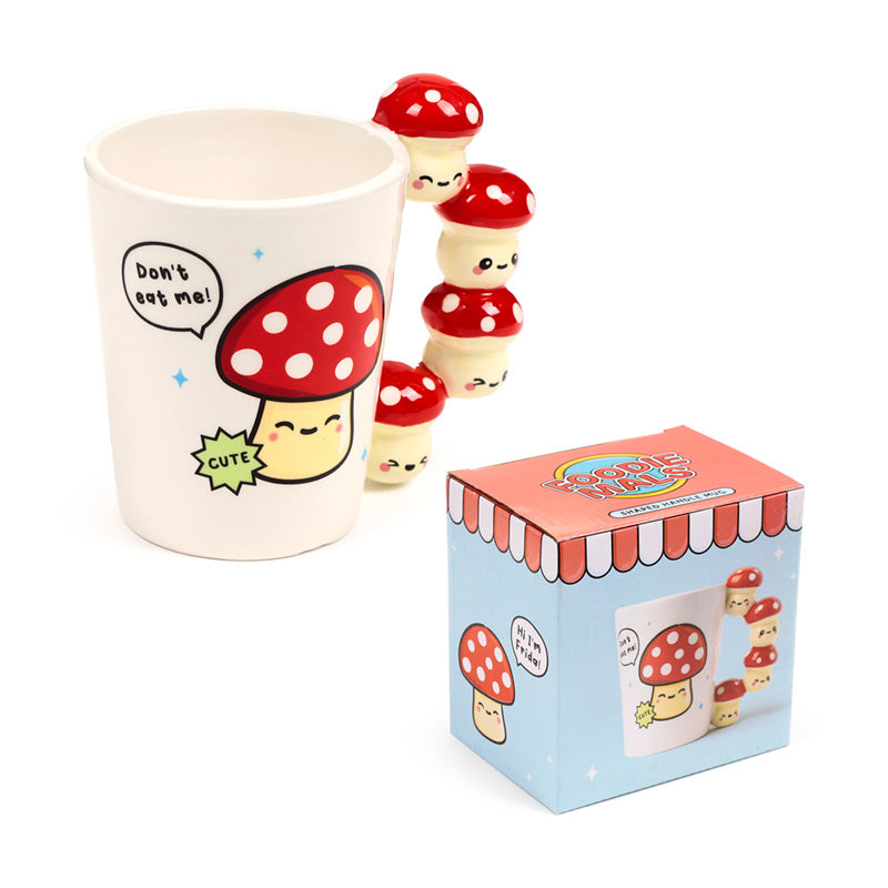 Collectible ceramic mug with mushroom theme