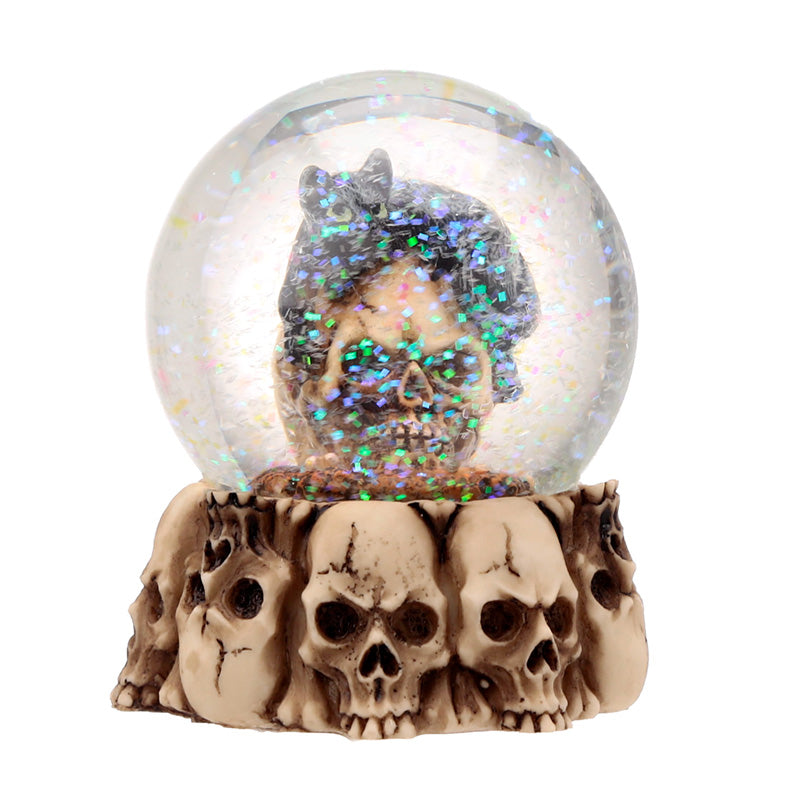 Spooky Gothic Skull Snow Globe Gift Idea