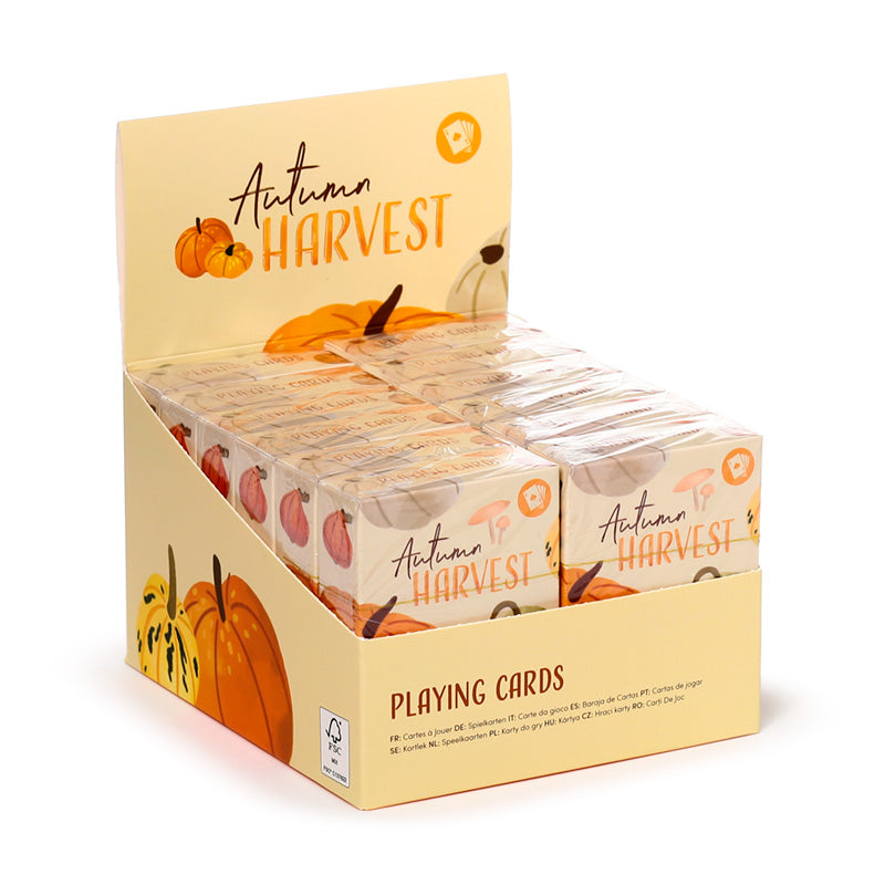 Autumn Harvest Standard Deck of Playing Cards - Back View