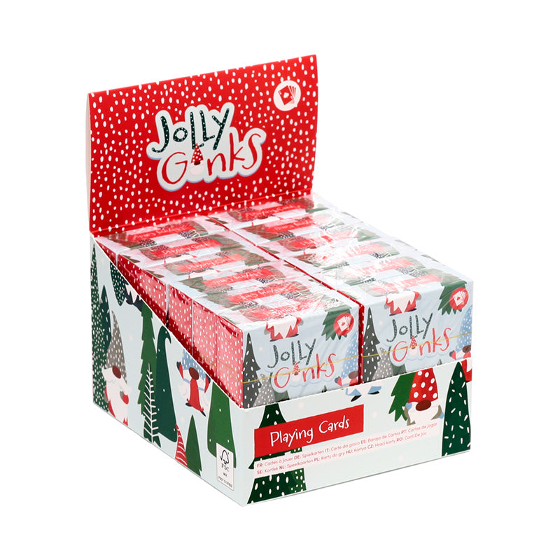 Christmas Gonk Playing Cards in festive atmosphere