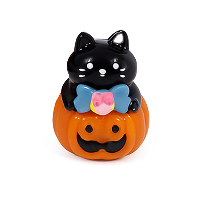 Spooky Pumpkin Cat Lip Balm in Shaped Holder