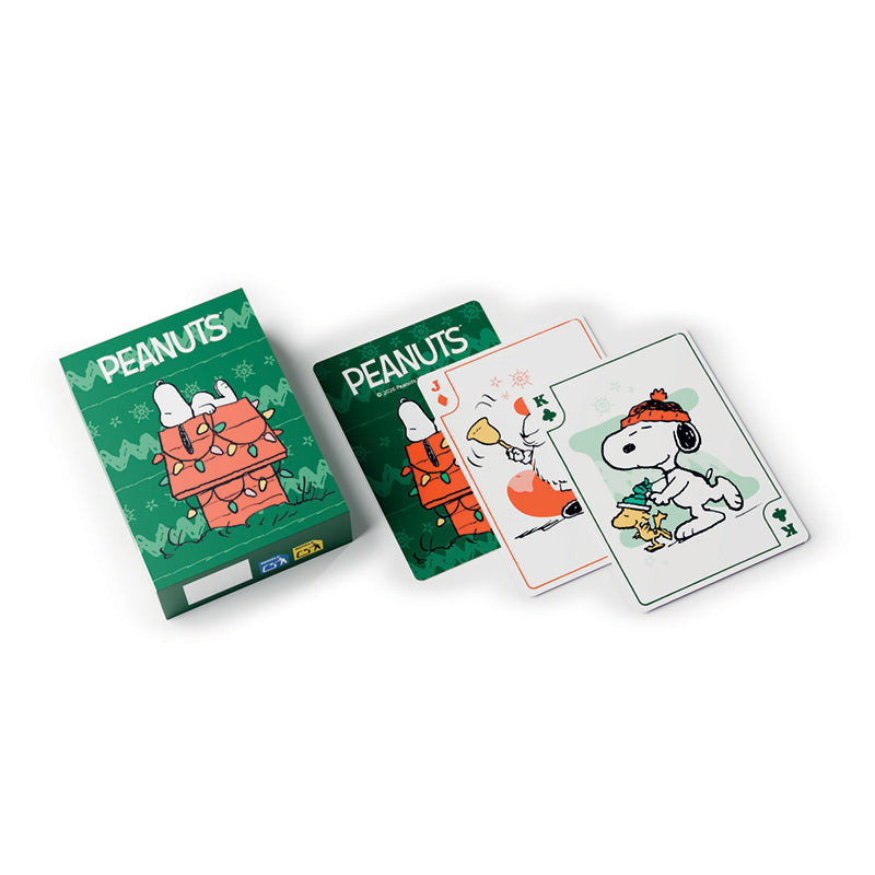 Peanuts Christmas Playing Cards featuring Snoopy and Woodstock