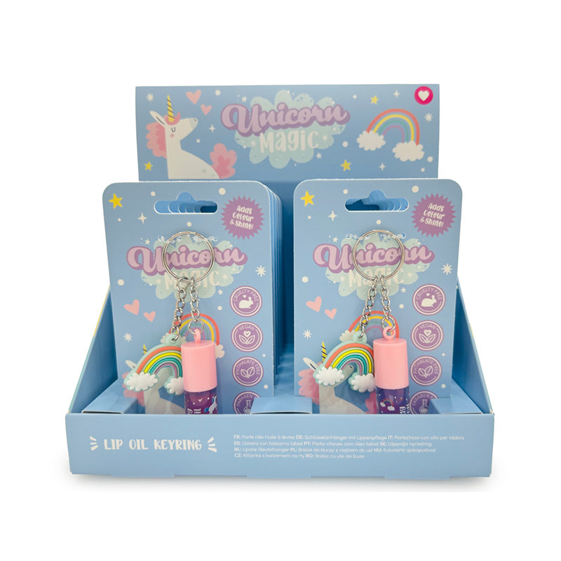Unicorn Magic Candy Lip Oil Charm Keyring