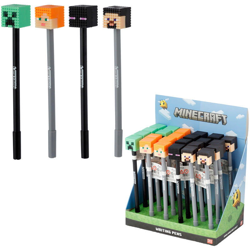 Minecraft Fine Tip Pen collection on display