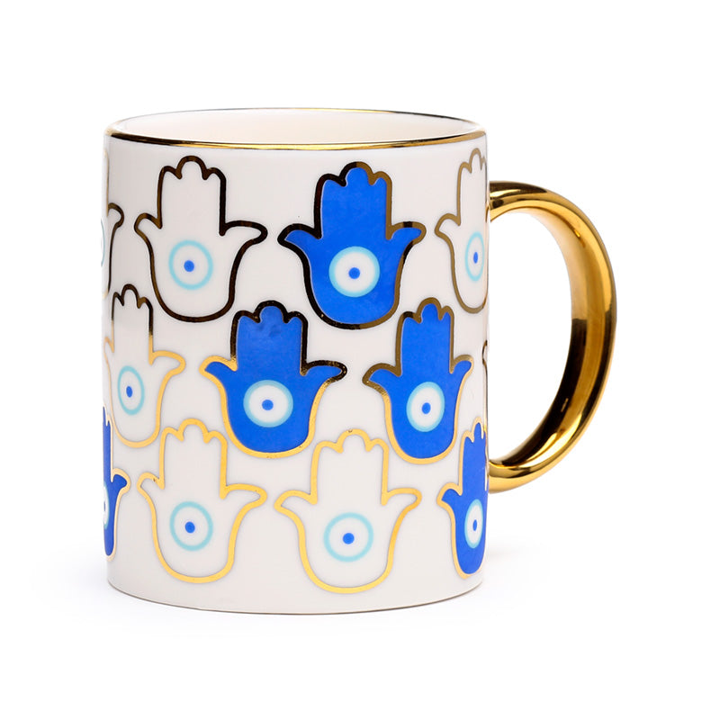 Evil Eye Hand Porcelain Mug - Decorative Home Decor