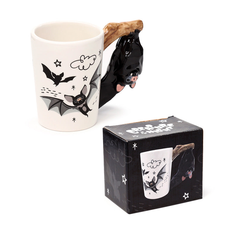 Bat Shaped Handle Ceramic Mug - Perfect Gift Idea