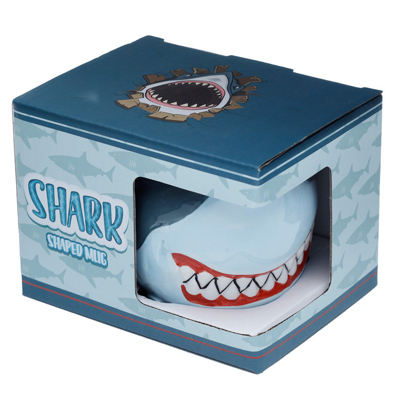 Shark novelty mug with coffee