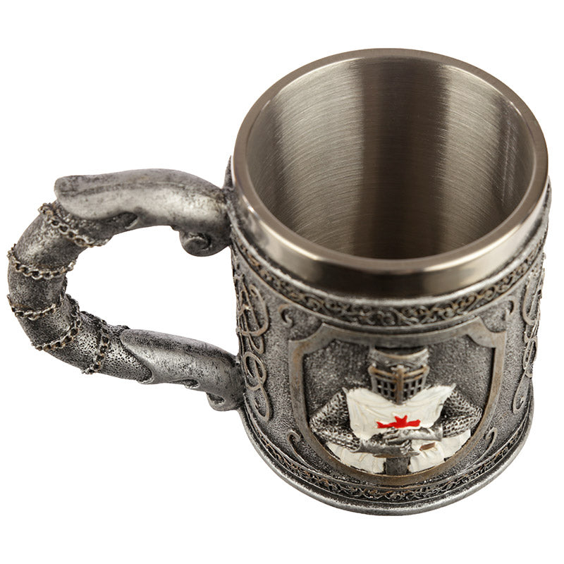 Crusader Knight Decorative Tankard in a home setting