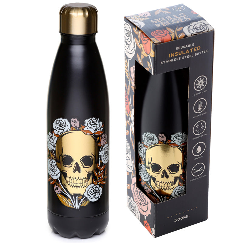 500ml Skulls and Roses Insulated Bottle Display