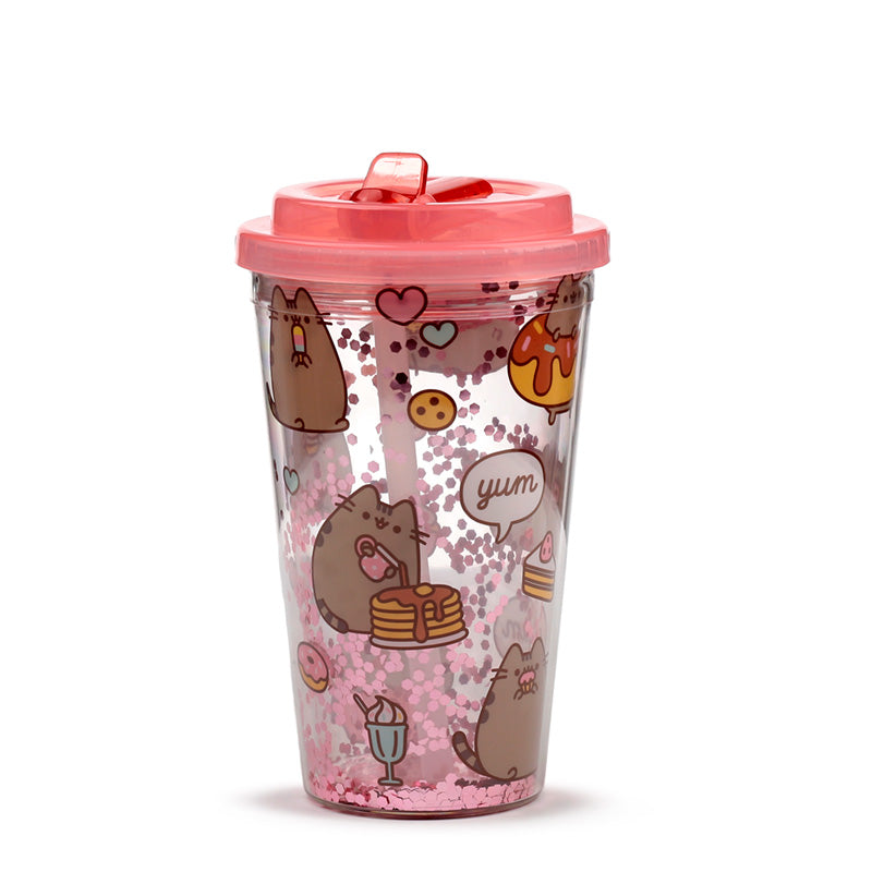 Pusheen Foodie Double Walled Cup in use outdoors