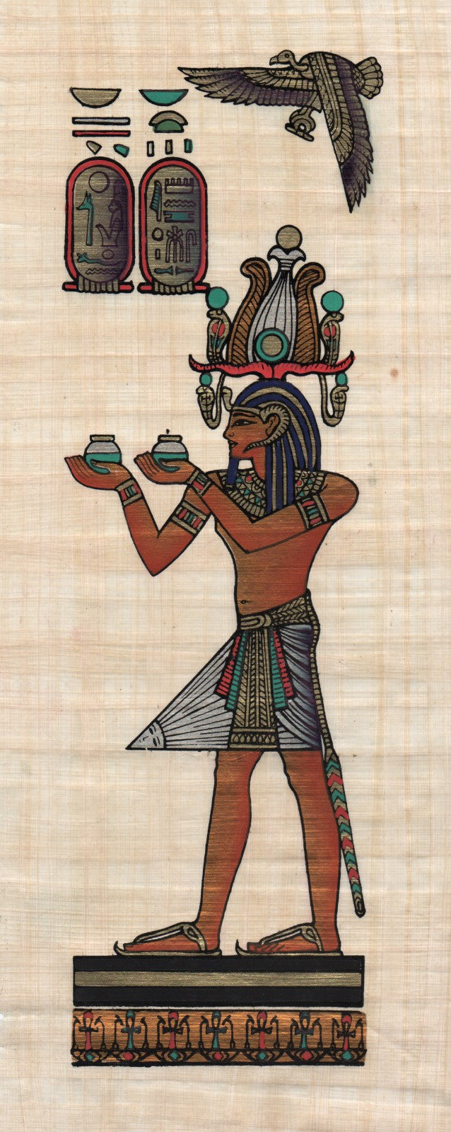 Egyptian Papyrus Painting of Ramesses II