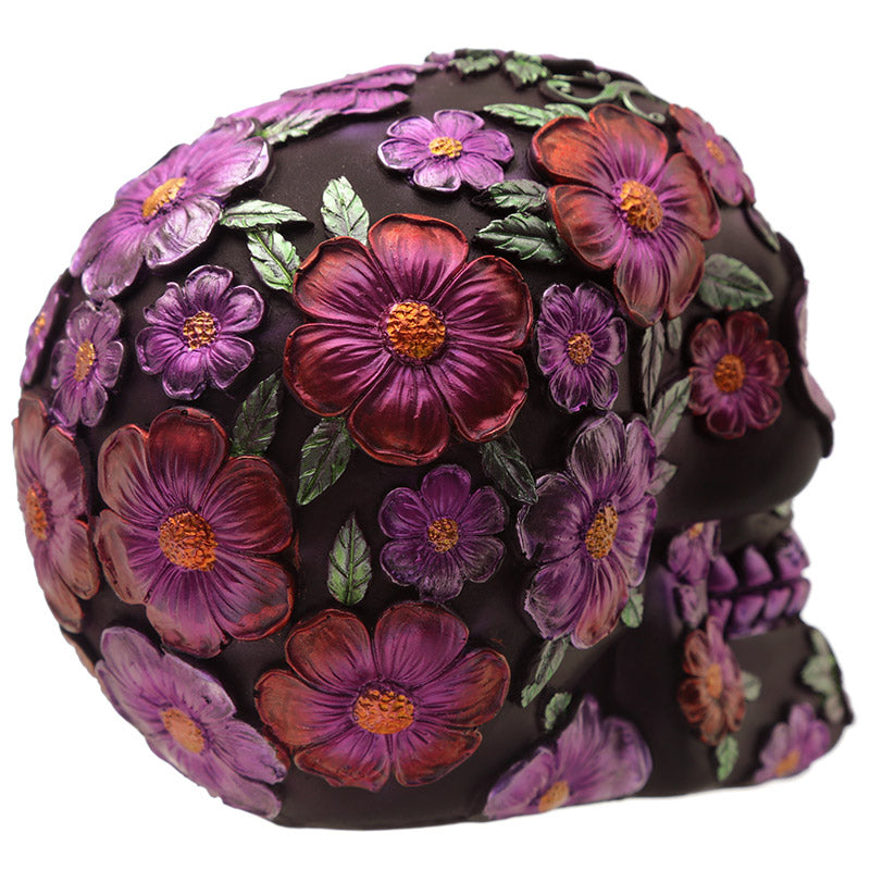 Artistic Gothic Flower Skull Decoration for gifting
