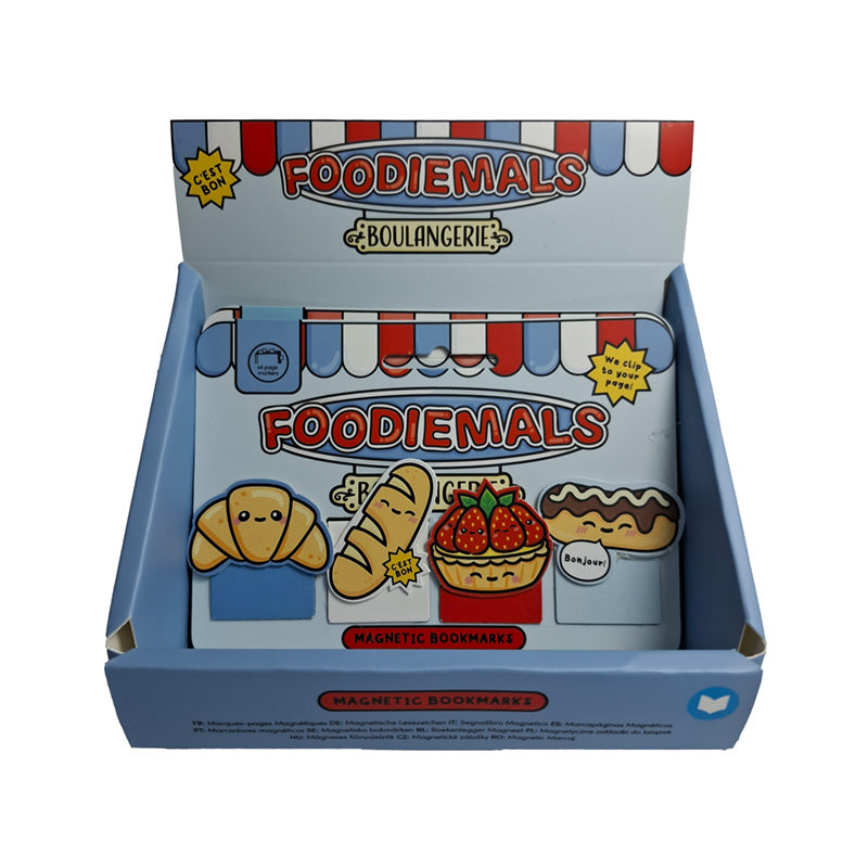 Foodiemals Boulangerie Magnetic Bookmark Set featuring food-inspired designs