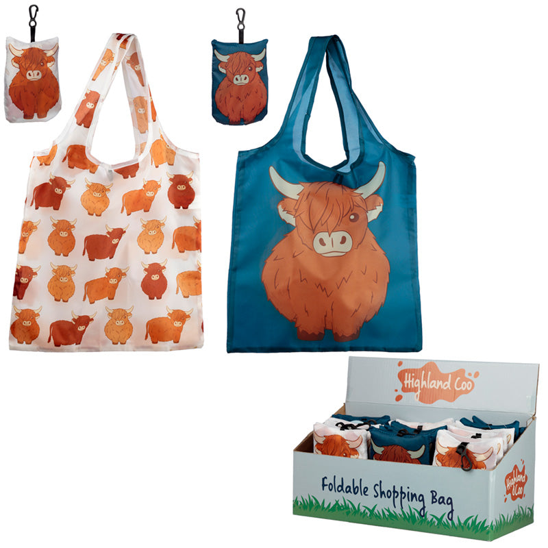 Highland Coo Cow Design Shopping Bag