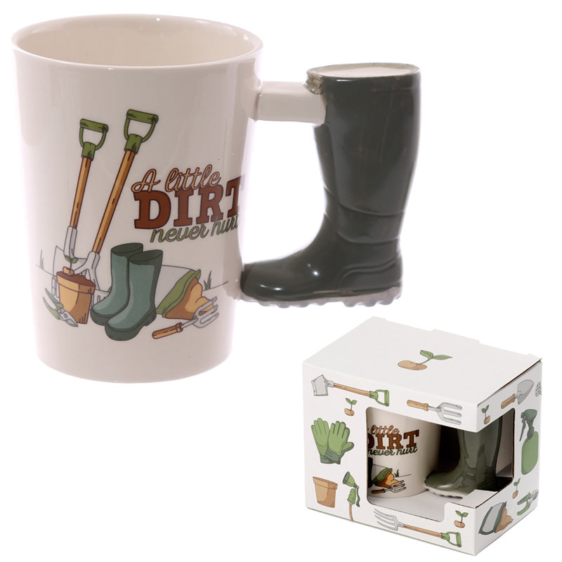 Giftable collectible Garden Wellington mug