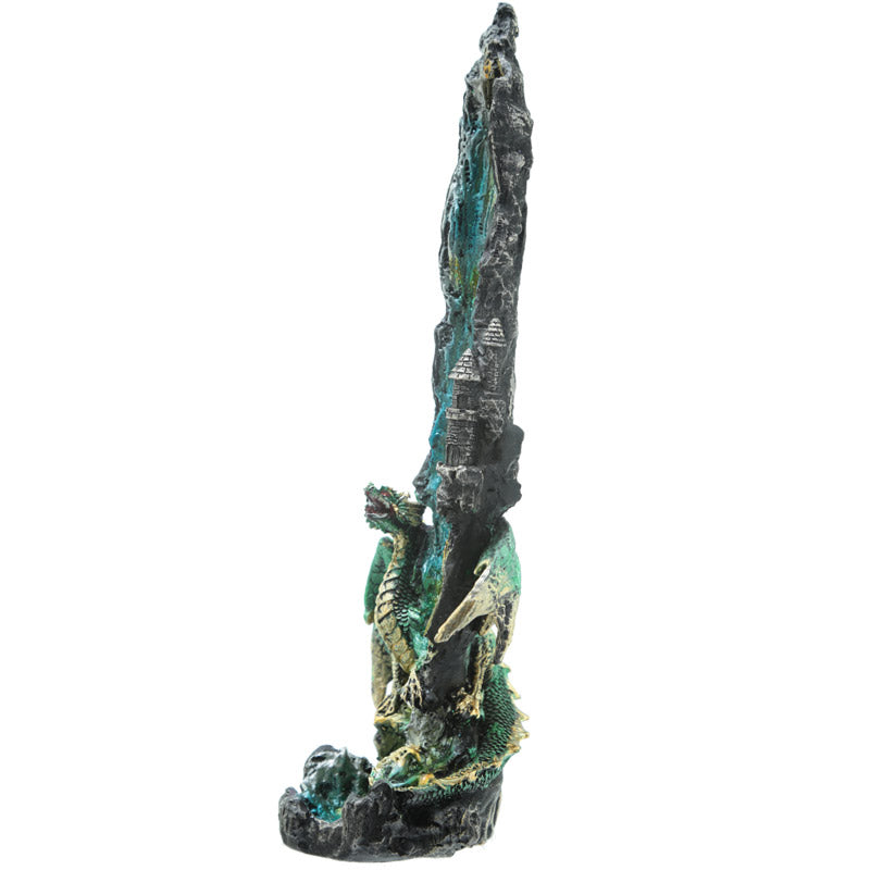 Decorative Incense Ashcatcher - Dragon Waterfall in use