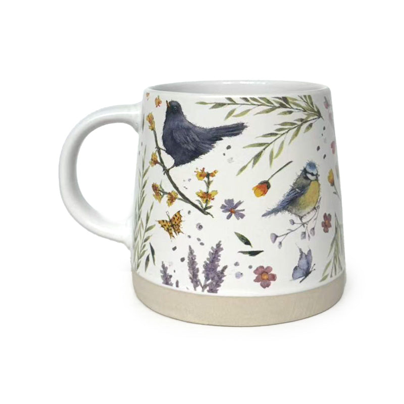 Stoneware Mug featuring Jan Pashley Wings & Wildflowers design