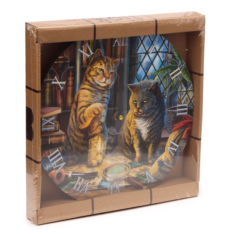 Lisa Parker Purrlock Holmes Cat Wall Clock detail
