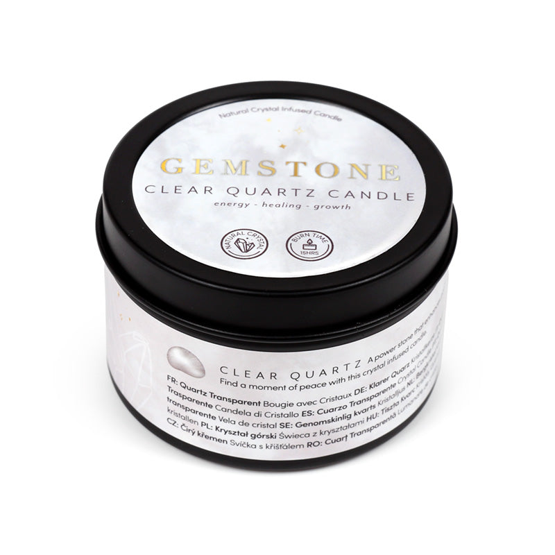 Wax Candle Tin with beautiful dried flowers