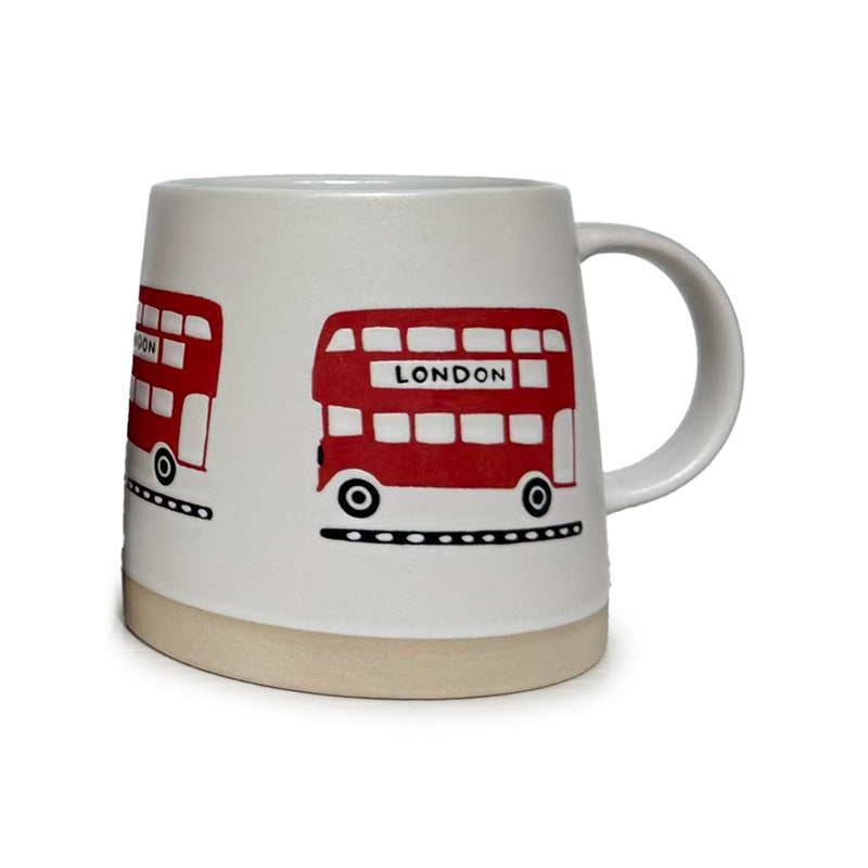 Stoneware Mug featuring London Souvenir Red Bus design
