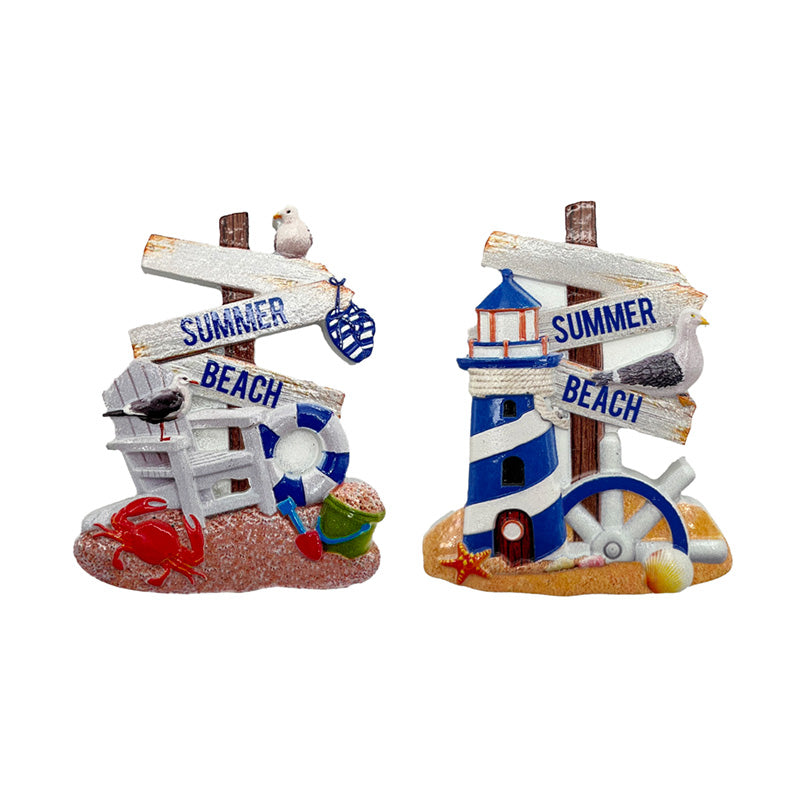 Beach Chair & Lighthouse Shaped Souvenir Magnet