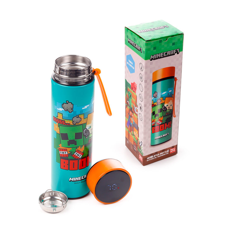 Minecraft Chibi insulated bottle with removable strainer