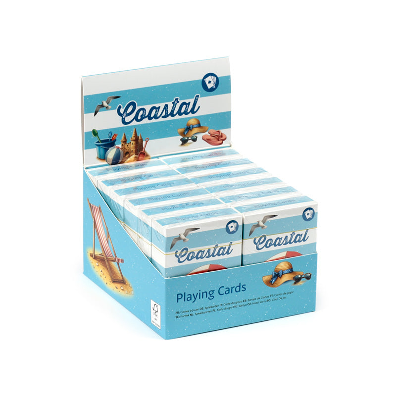 Coastal playing cards for gatherings