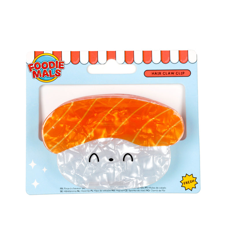 Foodiemals Salmon Sushi Hair Claw Clip in playful design