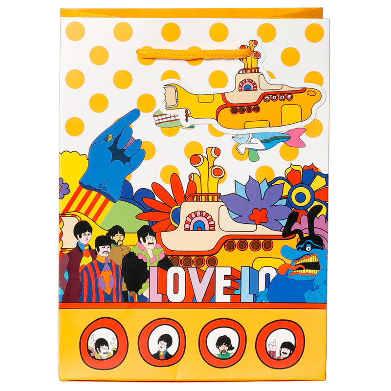 The Beatles Yellow Submarine LOVE gift bag in use