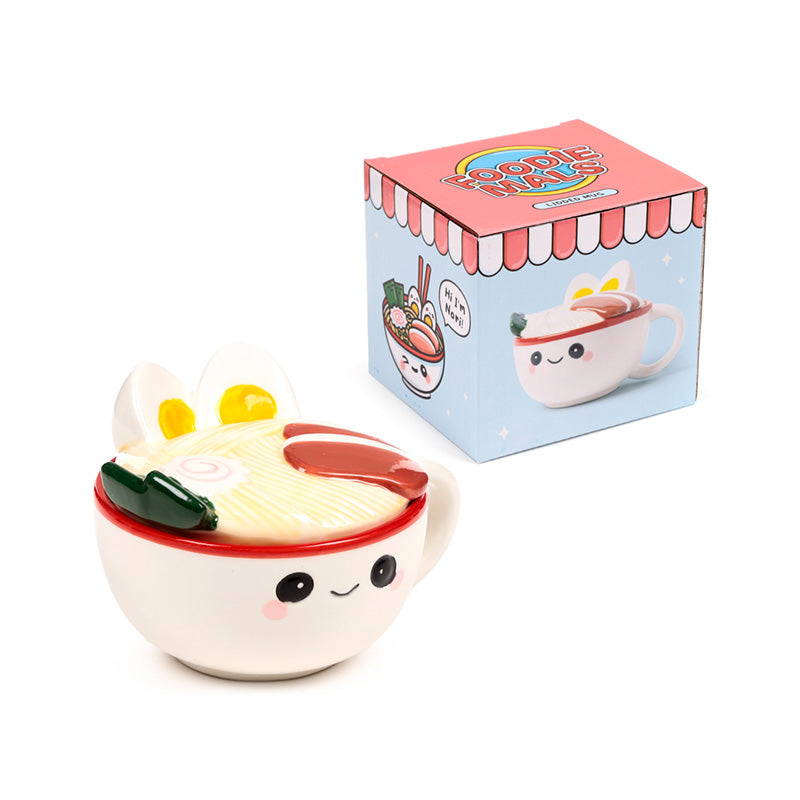 Nori the Ramen Foodiemals Ceramic Lidded Mug - Collection Display