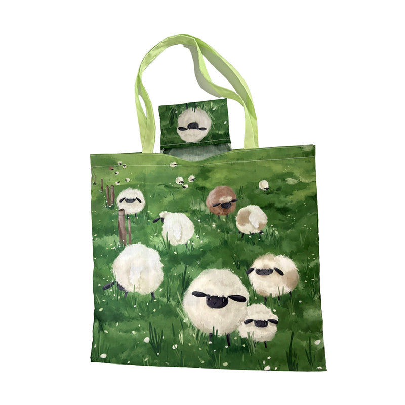 Handy Foldable Shopping Bag with Sheep Design