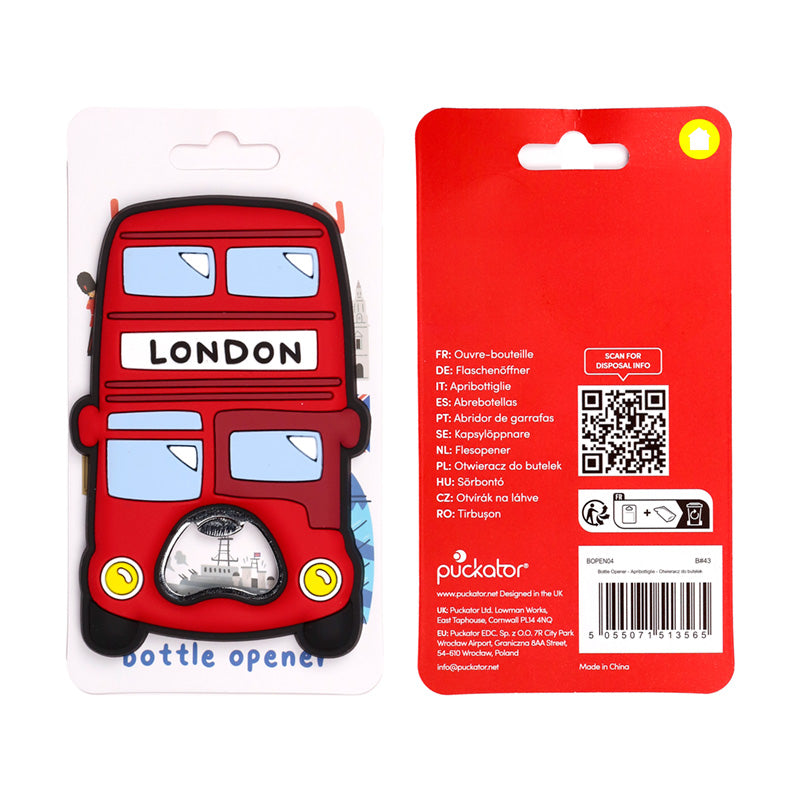 Eye-catching Red London Bus Bottle Opener