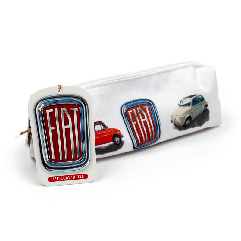 Fiat 500 Canvas Pencil Case - Back View